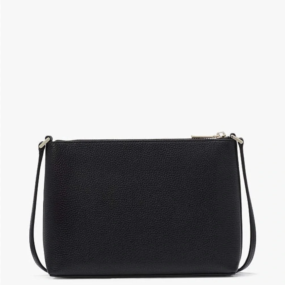 Kate Spade Black Leila Crossbody Bag Sleek Minimalist Design